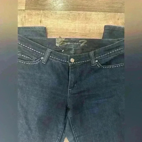 NWOT Seven7 Jeans Womens 4 Boot Cut Rocker Slim Low Rise Dark Wash Stretch Denim - Picture 10 of 11